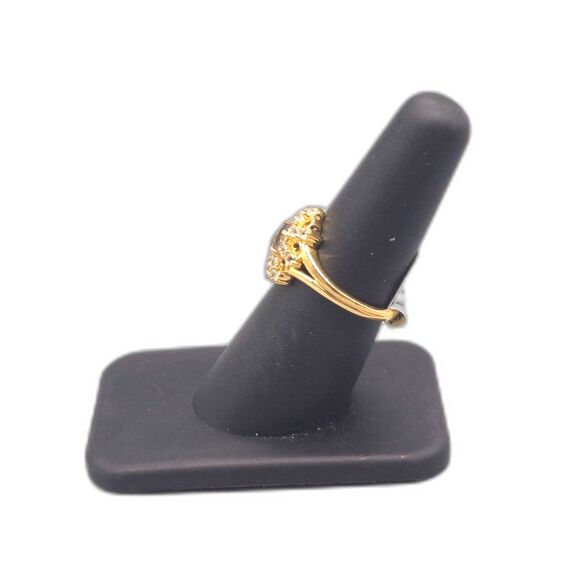 14KT YELLOW GOLD 3.00G PINK & CLEAR STONE RING SIZE 7 (149869-7) - Picture 2 of 3